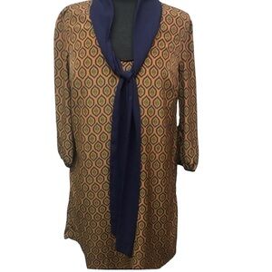 Peppermint Tie Neck Dress